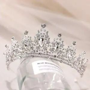 큐빅 왕관 웨딩 머리띠 브라이덜샤워