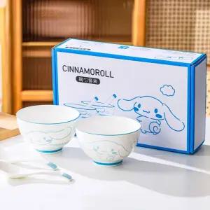 [제이커머스]산리오 시나모롤 도자기 수저 선물세트 이유식기 아동식기 유아식기 도자기선물 세라믹수저
