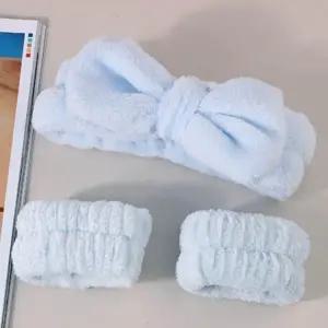 세안 세수 머리카락 정리 소프트 손목 밴드 세트 클린징 욕실 용품 여성 소품 머리띠