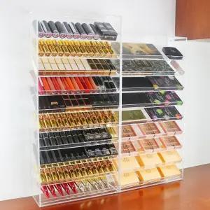 릴 립스틱 진열대 선반 투명 파우더 쿠션 아이섀도우 메이크업 정리함