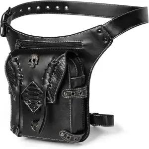 허리 가방 패니 팩 오토바이 드롭 레그 백 허벅지 힙 파우치 메신저 가죽 크로스바디 어깨 지갑 포켓