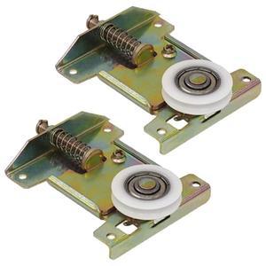 2x 트랙 풀리 슬라이딩 도어 롤러 오목 바퀴  U 그루브 캐비닛 휠 장착