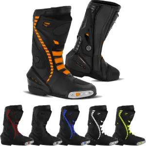 하이브 모토 남성용 오토바이 신발 발목 방수 가죽 레이싱 부츠 미끄럼 방지 밑창 모터크로스 롱 슈즈