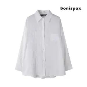 보니스팍스 정상가:59,000원 | 카라넥 페이크 포켓 심플 오버핏 긴팔 셔츠 XO1BA042L0 1049453