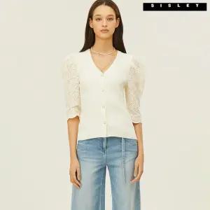 시슬리 아울렛 베일리 펀칭 니트 블라우스 SAWS02241 CR1153284