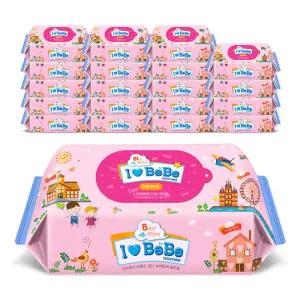 아이러브베베 핑크 아기물티슈 리필형 100매 20팩