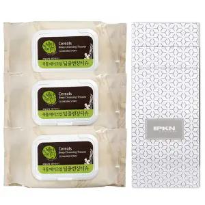 곡물 딥 클렌징티슈 300매+입큰 순면 화장솜 240매