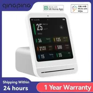 Qingping 공기 감지기 2 홈 터치 스크린 제어 온도 습도 센서 CO2 PM2.5 품질 모니터 Mijia Ap 사용