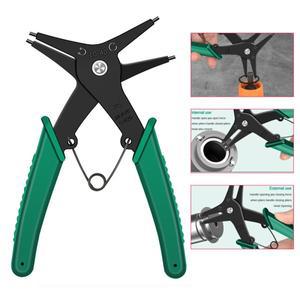 2-in-1 스냅 링 플라이어 내부 외부 겸용 서클립 원형 잠금 제거 및 설치용 수공구