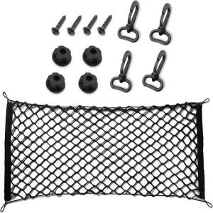 카 카고 네트 트렁크 보관 정리함 - 후크 SUV 및 자동차 실내 액세서리로 신축성 있는 (35.4x15.8 인치)