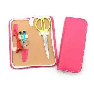 가위 가죽 케이스 핑크 미용가방 가위케이스 미용가위정리대 가위집 가위정리함 가위정리대 미용스텝가방