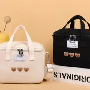 런치백 KK970 곰돌이 가방 보냉 소풍가방 도시락 보온 보냉백 피크닉