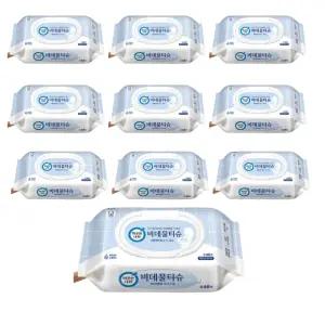 깨끗한나라 닥터비데 화장실용 물티슈 캡형 46매 10팩