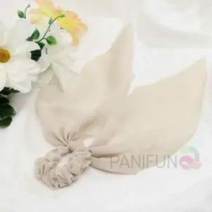 쉬폰리본 곱창끈 아이보리 리본슈슈 머리곱창 쉬폰곱창끈 똥머리밴드 곱창머리끈