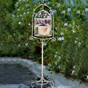 엔틱새장 철제 케이지 장식품 꾸미기 마당 스탠드 야외 난철