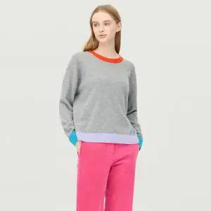 베네통 본사 Online Exclusive 배색 포인트 울 니트 BAKPE6561GR1106174