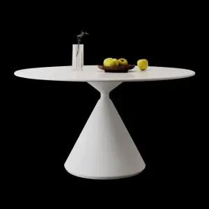 원형 식탁 1200 화이트 다이닝 6인 가정용 원목 다이닝테이블