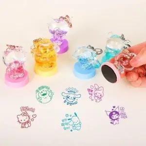 ( )캐릭터 키링 12EA 스탬프 워터 키홀더 가방고리 열쇠고리