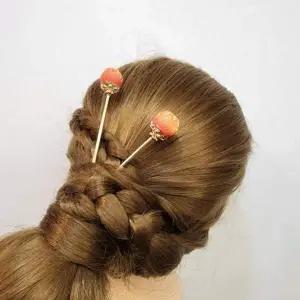 귤 뒤꽂이 헤어핀 침신발 제주귤핀