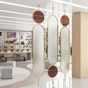 인테리어 북유럽 반투명 유리 고급 유리파티션 미용실