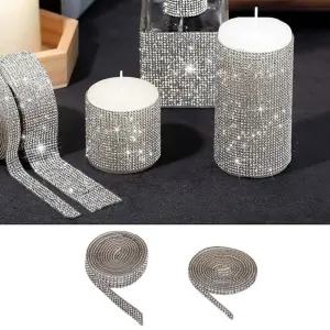 크리스탈 큐빅줄 장식 DIY 액세서리 접착 만들기 재료 크리스탈 규빅 줄 장식 의류부자재 DIY