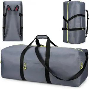 여행용 Uarition 100L 초대형 더플백 남녀용 3인치 접이식 더플백팩 그레이