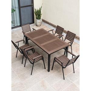 야외용 테이블세트 나무 식탁 의자 야외 원목 chair 정원 테라스 Bu 4 1 파켓120 방수 옥상