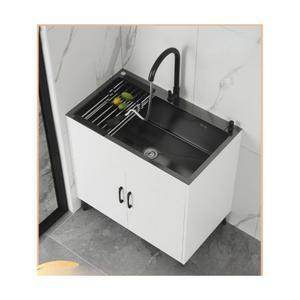 간이싱크대 주방 사무실 보조 캠핑장 카페 도자기 수조 싱크대 더블홈 좌측 싱크대상판