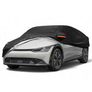 ATOCOVER 자동차 커버 기아 EV6를 위한 방수 맞춤형 아웃도어 스노우 선 먼지 자외선 차단 전체 외부 도어 지퍼 포함