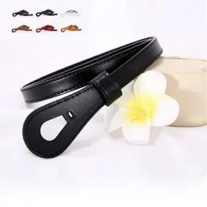 [셀러에이드]여성용 가죽 벨트 허리띠 정장용 링 장식 6가지 컬러