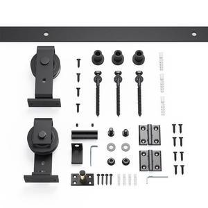바이패스 슬라이딩 도어 헛간 행거 키트 트랙 시스템 레일 나무 이중 단일 문 벤트 하드웨어