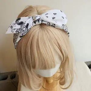 페이즐리 반다나 머리띠 헤어밴드