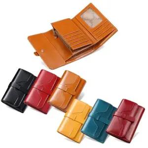 리얼 소가죽 3단 블랙 레드 카멜 카드 동전 수납 지갑 헨드폰지갑 가죽지갑 돈지갑