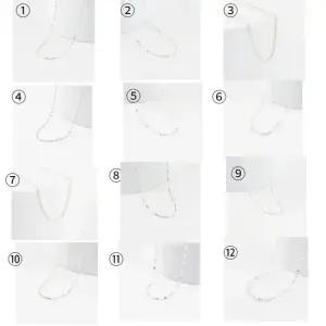 12종 은목걸이 심플 스타일 은목걸이줄 은목걸이선물 은목걸이세트 은목걸이만들기 925은