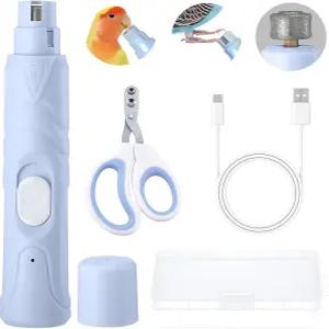 루크멜프 버드 네일 그라인더 부리 LED 램프가 있는 사일런트 파일 버저리가 잉꼬 코뉴어 크레스트드