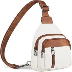 여성용 매시토르 슬링백 - 가죽이 포함된 크로스바디 백 패니 팩 여행용 조절 가능한 슬링 백팩