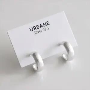 Silver925) Matte round ring earring 실버 심플 화려한