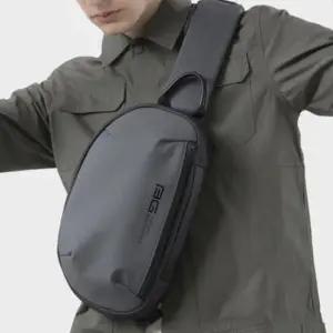 USB 포트 슬링백 학생 보조 메신저백 바디백 그레이 남자크로스백 남자슬링백