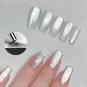 네일아트 투명 유리알 화이트 자석 마그넷 파우더