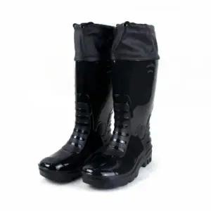 PVC 원단 방한털 부착 B812 송아지 가죽 보온 장화