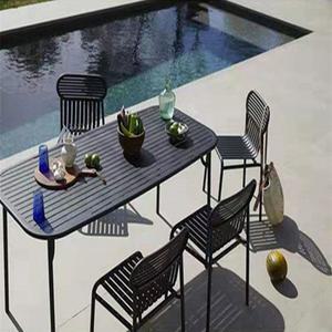 의자 세트 4인용 야외용 식탁세트 회전 주물 파라솔 야외테이블세트 천연 주조