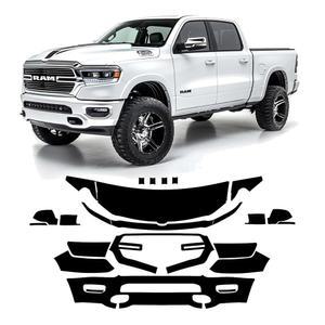 베니니 디자인 스튜디오 프론트 엔드 범퍼 헤드라이트 페인트 보호 필름 PPF 클리어 브라 키트 2019-2025 닷지 램 1500 라라미 및 빅혼과 호환 - 미국산 (프론트 엔드)