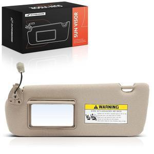 현대 쏘나타 2005 2006 2007 2008 2009 2010과 호환되는 A-프리미엄 드라이버 좌측 선바이저 - 베니티 미러, 슬라이딩 익스텐션, 베이지 컬러 852010A250QD 대체