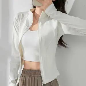 여성 슬림핏 차이나넥 운동복 스포츠 집업 자켓 요가복