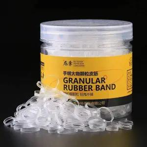 TBZ 대용량 투명고무줄 1통(1000개) 직경1.5cm