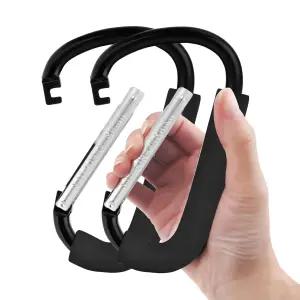 유모차 후크 2팩 6.3인치 대형 클립 초대형 카라비너 헤비 듀티 엄마용 범용 액세서리 행 쇼핑백 지갑