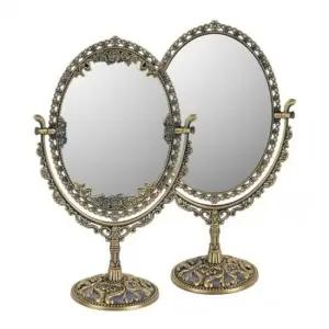 큐빅 타원 앤틱 거울 신주 특 002141 양면