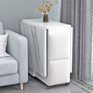 접이식 식탁 확장형 간이 테이블 원룸 화이트 탁자 대리석 폴딩 1 2m 틈새 인조