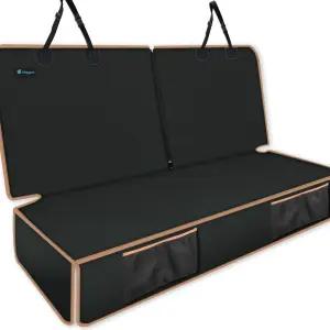 뒷좌석용 반려견 카시트 커버 트럭용 방수 PU 가죽 벤치 시트 포드 F 150/Ram 1500/쉐비 실버라도/GMC 차량