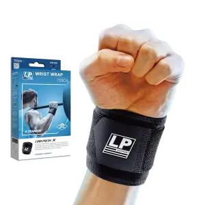 LP Support 753CA 조절식 손목 보호대 - 역도 크로스핏 테니스 헤비 워커용 스트랩 양손용 (블랙 1pc)